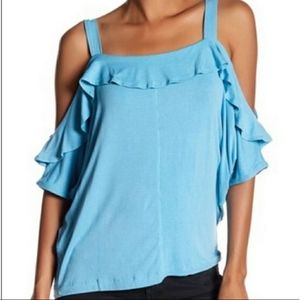 Harlowe & Graham Light Blue Cold Shoulder …